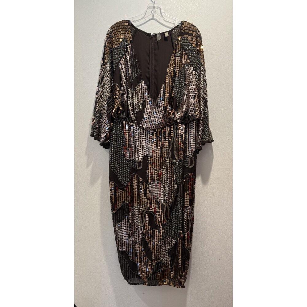 ASOS Sequin Dress in Black and Gold